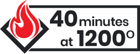 40 minutes at 1200°